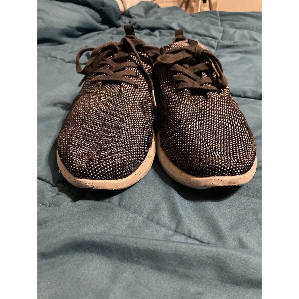 Toms Shoes Men's Size 10 Black White Sneaker Lace Up Casual Fabric - Picture 9 of 11